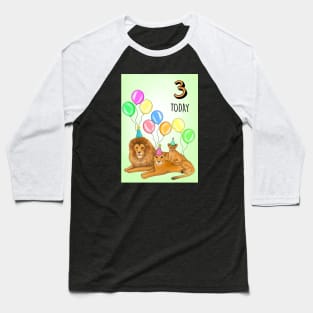 LION FAMILY 3RD BIRTHDAY Baseball T-Shirt